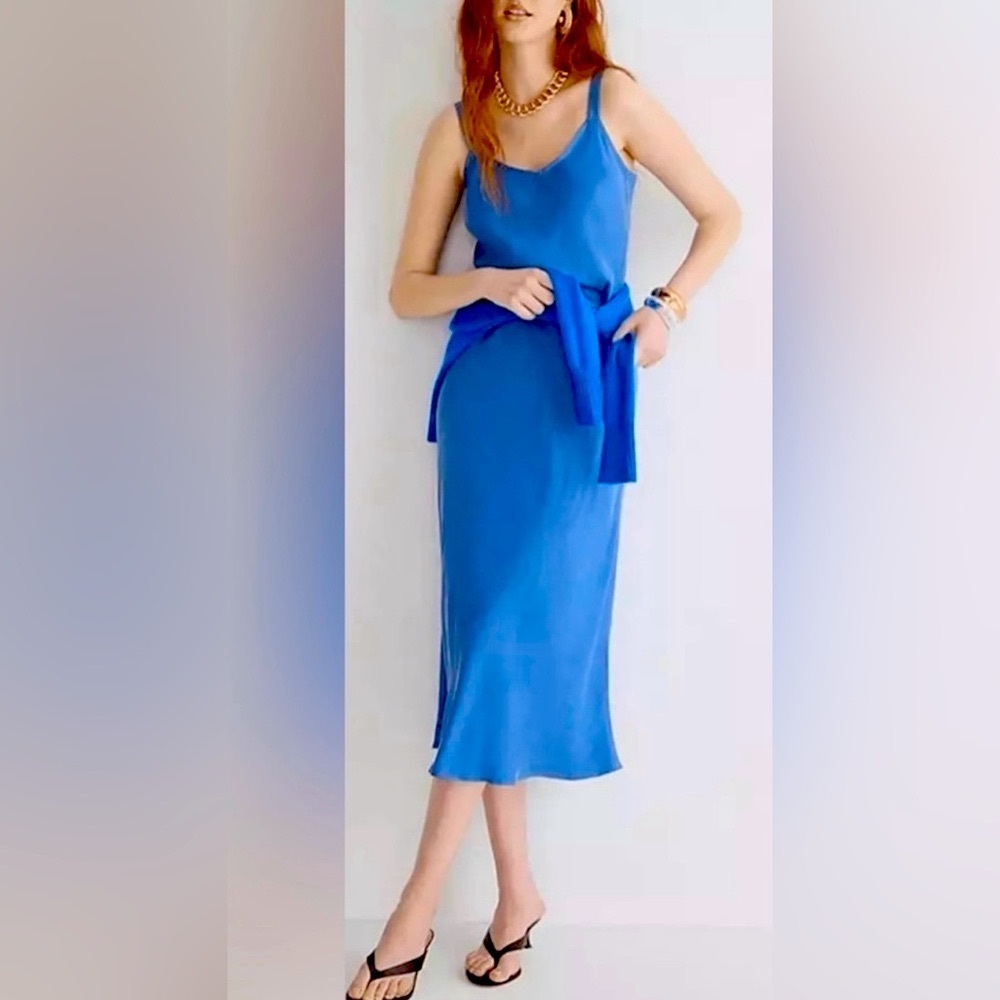 J. Crew Gwyneth V-neck Slip Dress in Cupro Blend
Machine wash